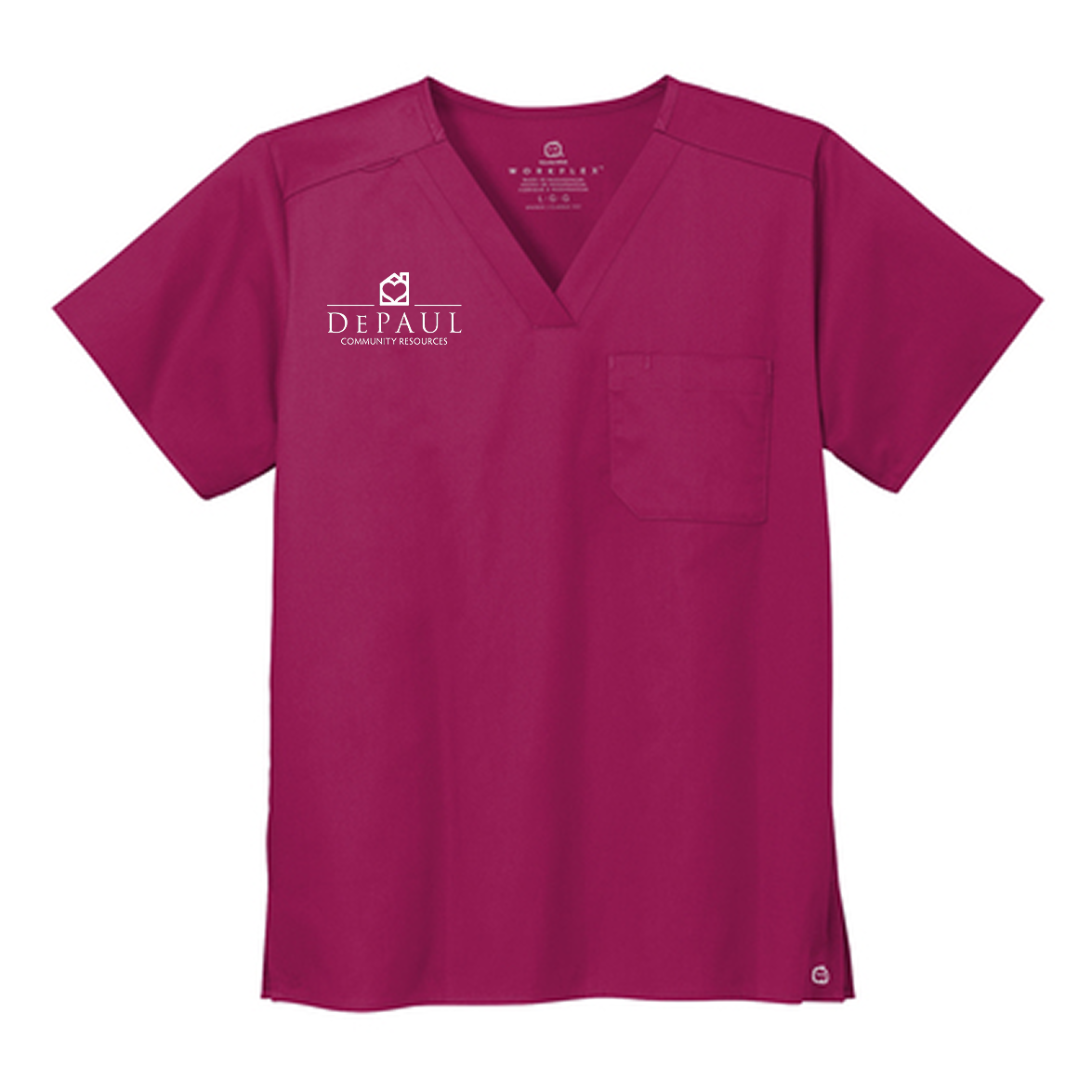 Wink® Unisex WorkFlex Chest Pocket V-Neck Top