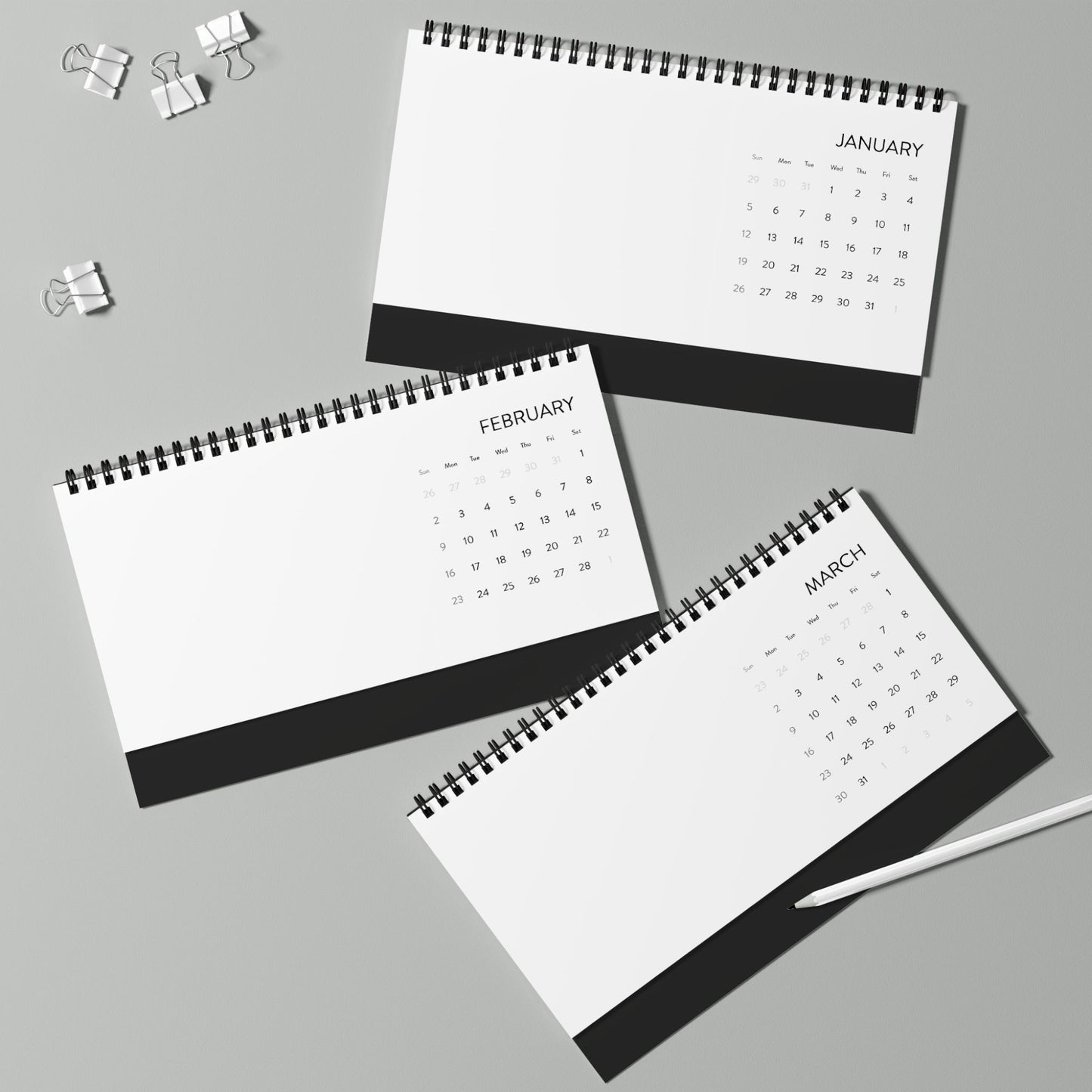 Desktop Calendar (2025 grid)