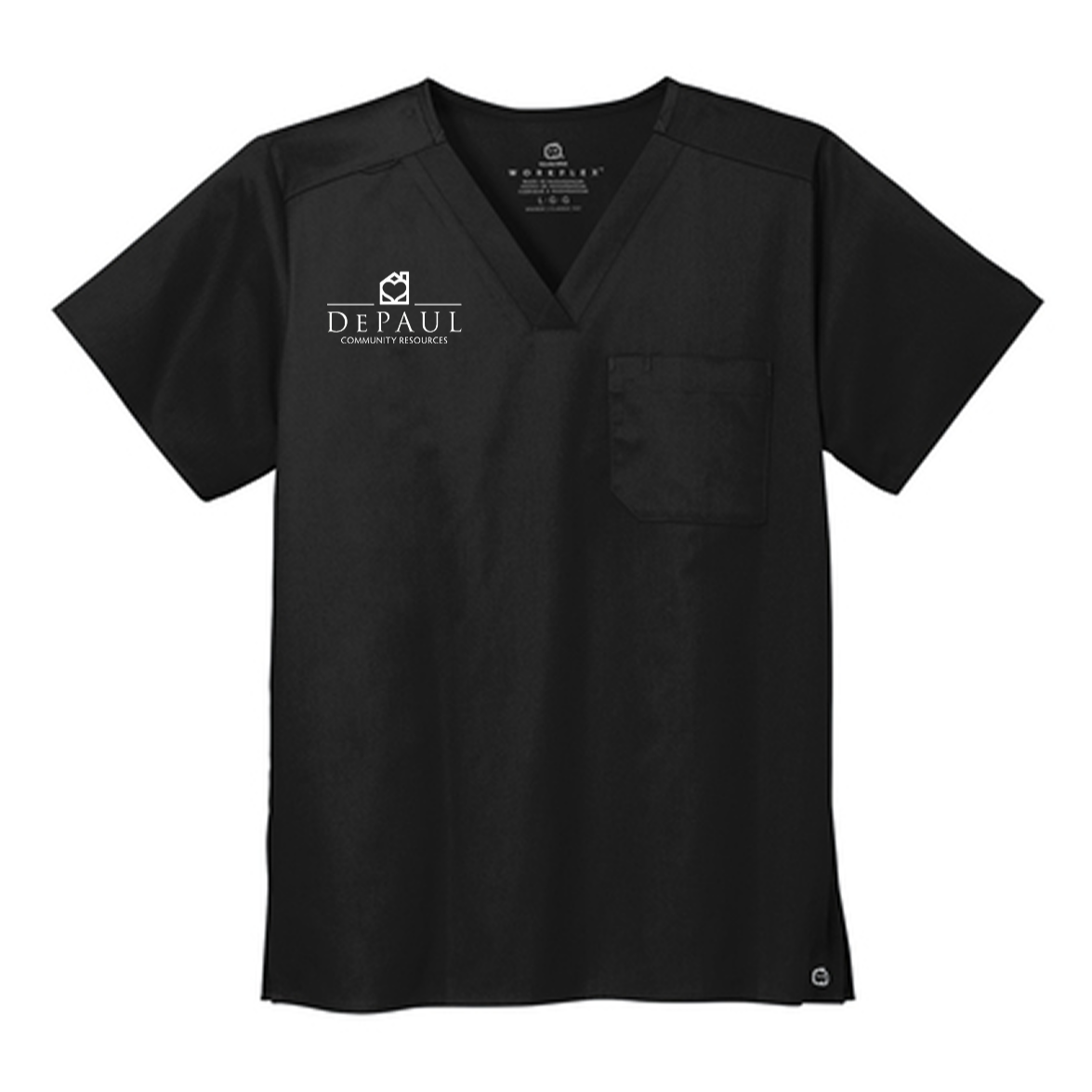 Wink® Unisex WorkFlex Chest Pocket V-Neck Top