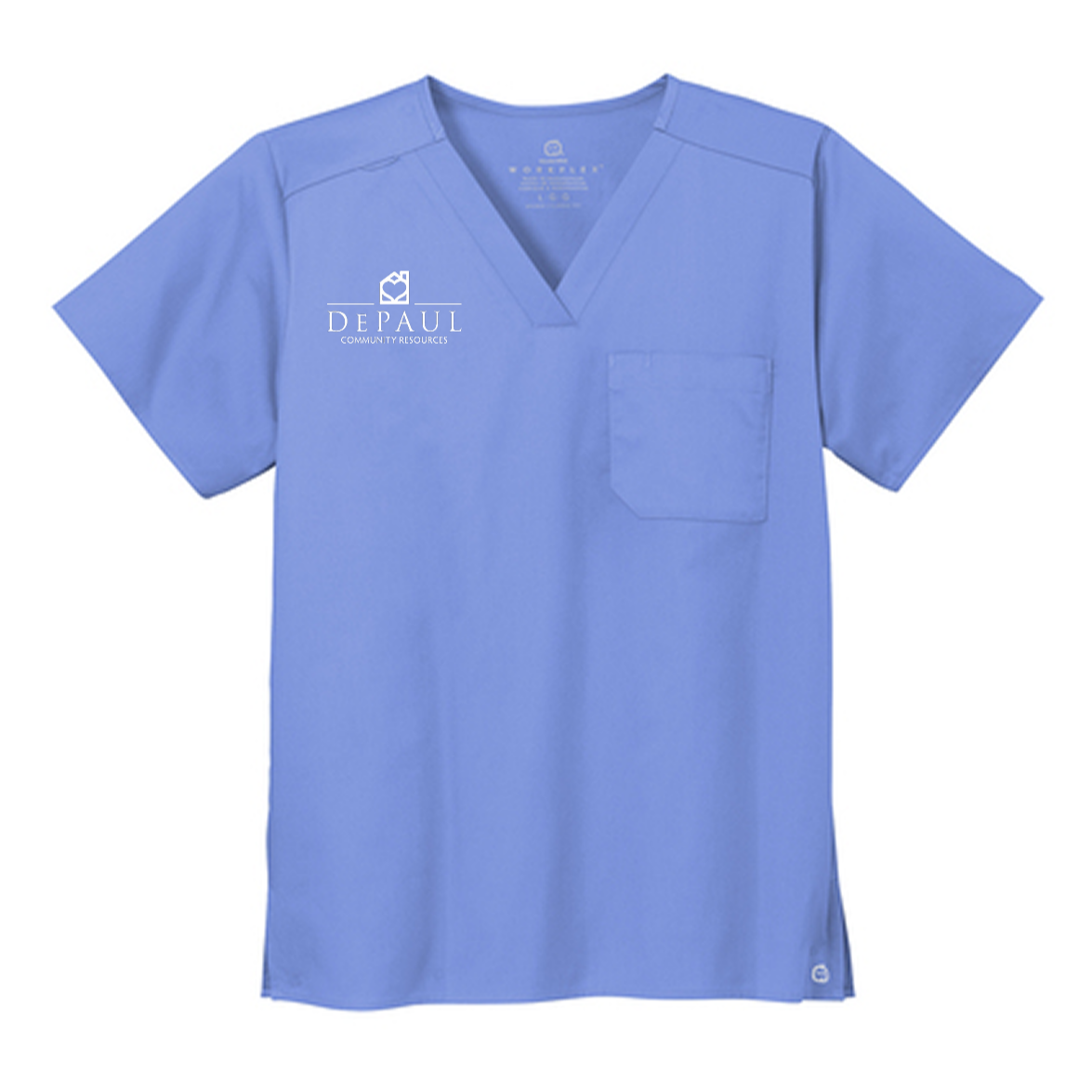 Wink® Unisex WorkFlex Chest Pocket V-Neck Top