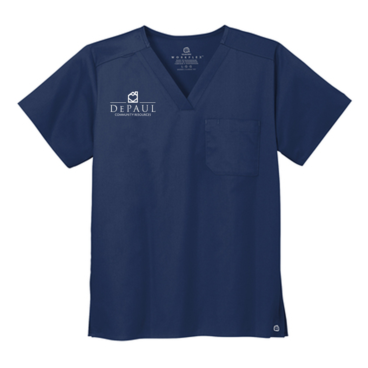 Wink® Unisex WorkFlex Chest Pocket V-Neck Top